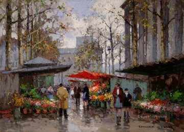 Mercado de flores CE en la madeleine 5 parisina Pinturas al óleo
